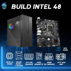 BUILD INTEL 48 | I3-10100F + NVME 250GB + 1 TB HDD + 16GB RAM + GTX 1650