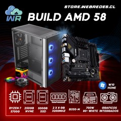 BUILD AMD 58 | RYZEN 7 5700G + B550M-PLUS + 16GB RAM + NVME 250GB+ SSD 500GB + KIT VENTILADOR
