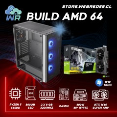 BUILD AMD 64 - Ryzen 5 5600G + SSD 500GB + 16GB RAM+ B450M + 1660 Super