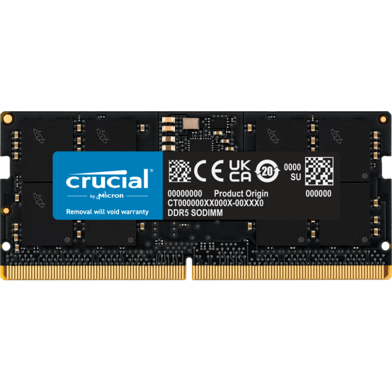 Crucial MEMORIA RAM RAM 16GB DDR5 5600 SODIMM PC5-44800 NO BUFFER NO BUFFER 1.1V