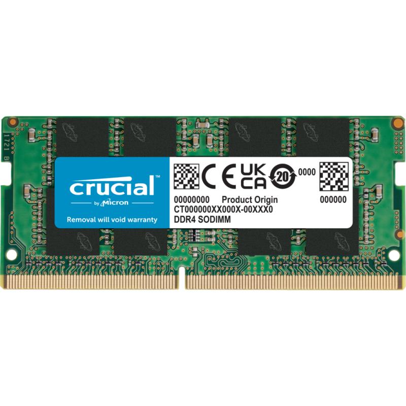 Crucial MEMORIA RAM 4GB DDR4 2666 SODIMM PC4-21300 CL19 NO BUFFER NO ECC 1.2V