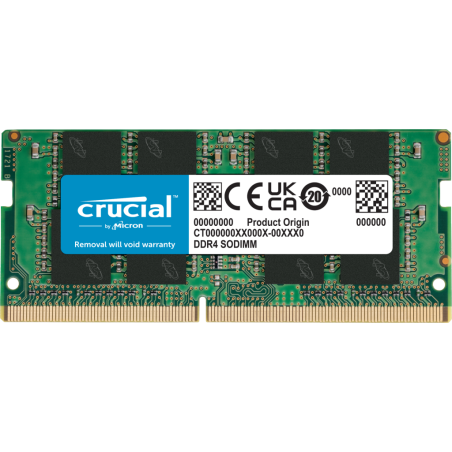 Crucial MEMORIA RAM 4GB DDR4 2666 SODIMM PC4-21300 CL19 NO BUFFER NO ECC 1.2V