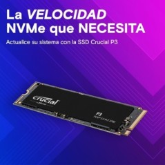 Crucial SSD CRUCIAL P3 500GB 3D NAND NVMe PCIe M.2 GEN3 3500 MB s READ 1900 MB s WRITE