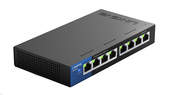 Switch Linksys SE3008 8 Puertos Gigabit Metalico