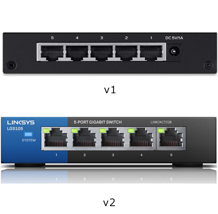 Switch Linksys LGS105P 5 Puertos Gigabit con PoE+ Metalico
